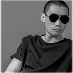 Linda Farrow - Edano Aviator Sunglasses in Matt Nickel - LFL1444C2SUN - Linda Farrow Eyewear - Avvenice