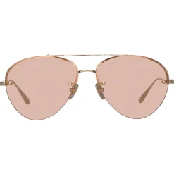 Linda Farrow - Edano Aviator Sunglasses in Light Gold - LFL1444C3SUN - Linda Farrow Eyewear - Avvenice