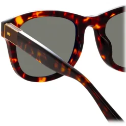 Linda Farrow - Edson D-Frame Sunglasses in Tortoiseshell - LFL1385C4SUN - Linda Farrow Eyewear - Avvenice