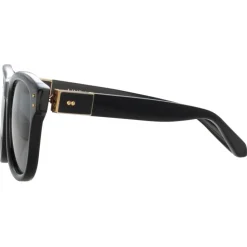 Linda Farrow - Edson D-Frame Sunglasses in Black - LFL1385C4SUN - Linda Farrow Eyewear - Avvenice