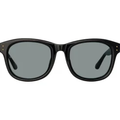 Linda Farrow - Edson D-Frame Sunglasses in Black - LFL1385C4SUN - Linda Farrow Eyewear - Avvenice