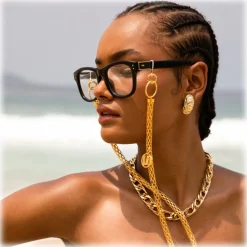 Linda Farrow - Edson D-Frame Optical Glasses in Black - LFL1385C1OPT - Linda Farrow Eyewear - Avvenice