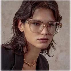 Linda Farrow - Edson Optical D-Frame in Ash - LFL1385C4SUN - Linda Farrow Eyewear - Avvenice