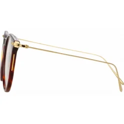 Linda Farrow - Ellis A Oval Optical Glasses in Tortoiseshell - LF54AC2OPT - Linda Farrow Eyewear - Avvenice