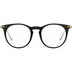 Linda Farrow - Ellis A Oval Optical Glasses in Black - LF54AC1OPT - Linda Farrow Eyewear - Avvenice