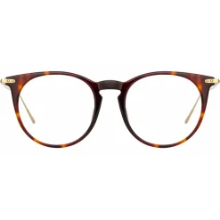 Linda Farrow - Ellis Oval Optical Glasses in Tortoiseshell - LF54C2OPT - Linda Farrow Eyewear - Avvenice