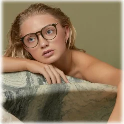 Linda Farrow - Ellis Oval Optical Glasses in Green - LF54C5OPT - Linda Farrow Eyewear - Avvenice