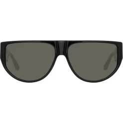 Linda Farrow - Elodie Flat Top Sunglasses in Black - LFL1302C1SUN - Linda Farrow Eyewear - Avvenice