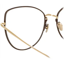 Linda Farrow - Eloise Cat Eye Optical Glasses in Light Gold - LFL1336C2OPT - Linda Farrow Eyewear - Avvenice