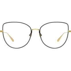 Linda Farrow - Eloise Cat Eye Optical Glasses in Yellow Gold - LFL1336C1OPT - Linda Farrow Eyewear - Avvenice
