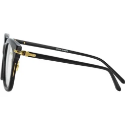 Linda Farrow - Empire D-Frame Optical Glasses in Black - LF28AC1OPT - Linda Farrow Eyewear - Avvenice