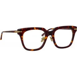 Linda Farrow - Empire D-Frame Optical Glasses in Tortoiseshell - LF28AC2OPT - Linda Farrow Eyewear - Avvenice