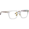 Linda Farrow - Empire D-Frame Optical Glasses in Clear - LF28C3OPT - Linda Farrow Eyewear - Avvenice