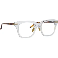 Linda Farrow - Empire D-Frame Optical Glasses in Clear - LF28C3OPT - Linda Farrow Eyewear - Avvenice