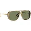 Linda Farrow - Enzo Aviator Sunglasses in Yellow Gold - LFL1393C1SUN - Linda Farrow Eyewear - Avvenice