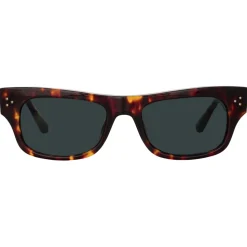 Linda Farrow - Falck Rectangular Sunglasses in Tortoiseshell - LFL1448C2SUN - Linda Farrow Eyewear - Avvenice