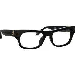 Linda Farrow - Falck Rectangular Optical Frame in Black - LFL1448C4OPT - Linda Farrow Eyewear - Avvenice