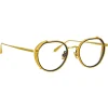 Linda Farrow - Falcon Angular Optical Glasses in Yellow Gold - LFL1387C1OPT - Linda Farrow Eyewear - Avvenice