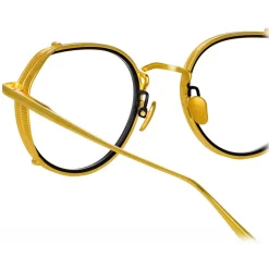 Linda Farrow - Falcon Angular Optical Glasses in Yellow Gold - LFL1387C1OPT - Linda Farrow Eyewear - Avvenice