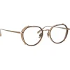 Linda Farrow - Falcon Angular Optical Glasses in Light Gold - LFL1387C2OPT - Linda Farrow Eyewear - Avvenice