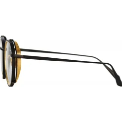 Linda Farrow - Falcon Angular Optical Glasses in Nickel - LFL1387C3OPT - Linda Farrow Eyewear - Avvenice