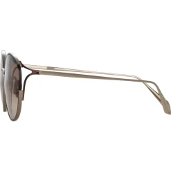 Linda Farrow - Fielder Cat Eye Sunglasses in Light Gold - LFL1455C3SUN - Linda Farrow Eyewear - Avvenice