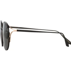 Linda Farrow - Fielder Cat Eye Sunglasses in Matt Nickel - LFL1455C1SUN - Linda Farrow Eyewear - Avvenice