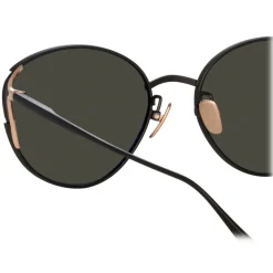 Linda Farrow - Fielder Cat Eye Sunglasses in Matt Nickel - LFL1455C1SUN - Linda Farrow Eyewear - Avvenice