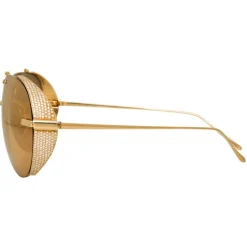 Linda Farrow - Fine Jewellery 13 C1 Aviator Sunglasses - Linda Farrow Fine Jewellery - Linda Farrow Eyewear - Avvenice