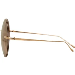 Linda Farrow - Fine Jewellery 14 C3 Round Sunglasses - Linda Farrow Fine Jewellery - Linda Farrow Eyewear - Avvenice