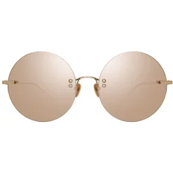 Linda Farrow - Fine Jewellery 14 C3 Round Sunglasses - Linda Farrow Fine Jewellery - Linda Farrow Eyewear - Avvenice