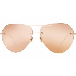 Linda Farrow - Fine Jewellery 18 C3 Aviator Sunglasses - Linda Farrow Fine Jewellery - Linda Farrow Eyewear - Avvenice