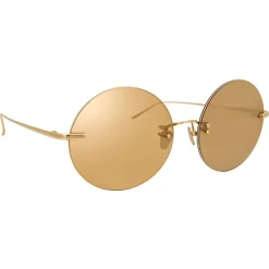 Linda Farrow - Fine Jewellery 14 C1 Round Sunglasses - Linda Farrow Fine Jewellery - Linda Farrow Eyewear - Avvenice