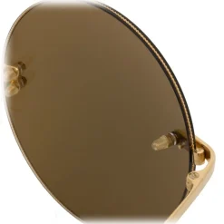 Linda Farrow - Fine Jewellery 14 C1 Round Sunglasses - Linda Farrow Fine Jewellery - Linda Farrow Eyewear - Avvenice