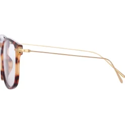 Linda Farrow - Finial Optical D-Frame in Tortoiseshell - LF72C2OPT - Linda Farrow Eyewear - Avvenice