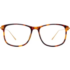 Linda Farrow - Finial Optical D-Frame in Tortoiseshell - LF72C2OPT - Linda Farrow Eyewear - Avvenice