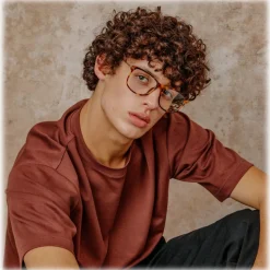 Linda Farrow - Finial Optical D-Frame in Tortoiseshell - LF72C2OPT - Linda Farrow Eyewear - Avvenice