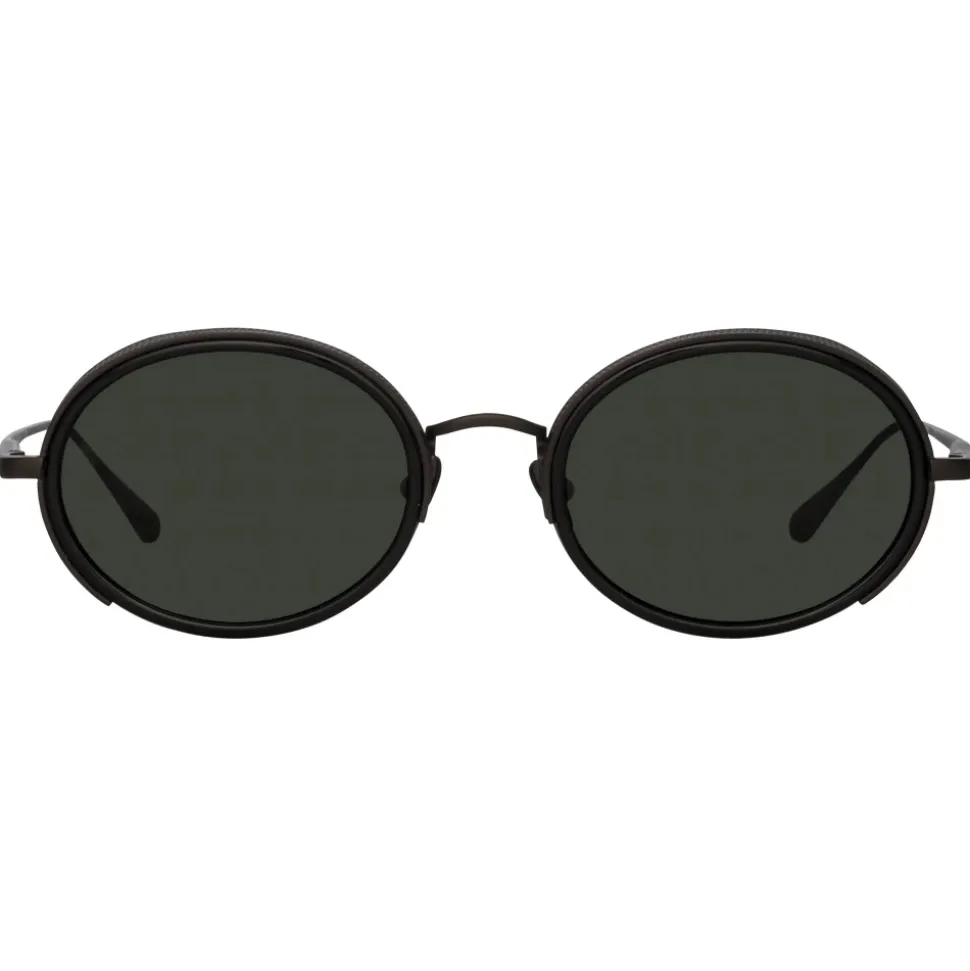 Linda Farrow - Finn Oval Sunglasses in Nickel - LFL1413C2SUN - Linda Farrow Eyewear - Avvenice