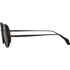 Linda Farrow - Finn Oval Sunglasses in Nickel - LFL1413C2SUN - Linda Farrow Eyewear - Avvenice