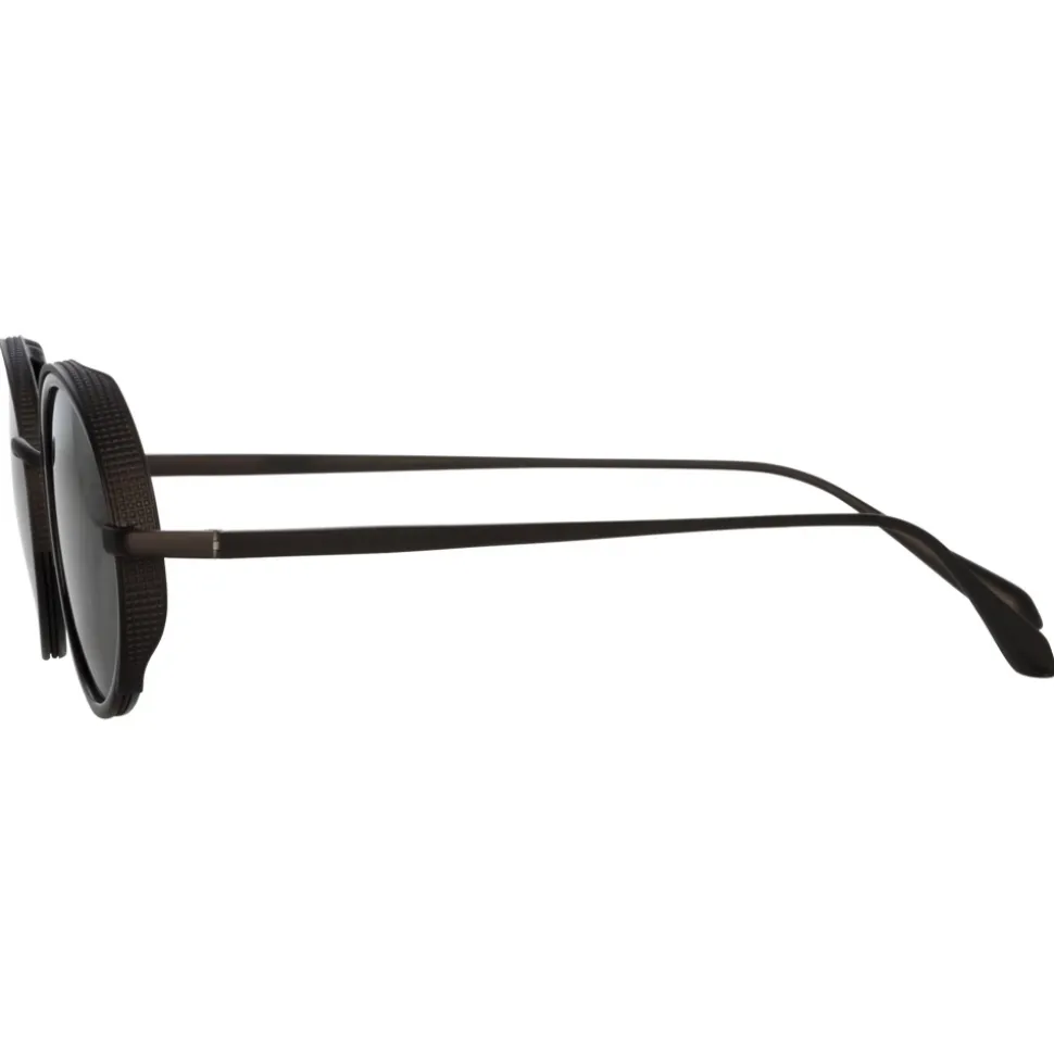 Linda Farrow - Finn Oval Sunglasses in Nickel - LFL1413C2SUN - Linda Farrow Eyewear - Avvenice