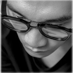 Linda Farrow - Fletcher Angular Optical Frame in Black and Nickel - LFL1103C14OPT - Linda Farrow Eyewear - Avvenice