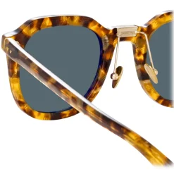 Linda Farrow - Fletcher Angular Sunglasses in Tobacco Tortoiseshell Green - LFL1103C9SUN - Linda Farrow Eyewear - Avvenice