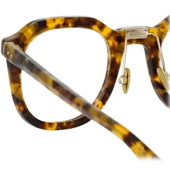 Linda Farrow - Fletcher Angular Optical Glasses in Tobacco Tortoiseshell - LFL1103C11OPT - Linda Farrow Eyewear - Avvenice