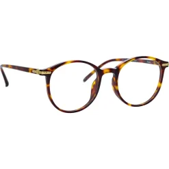 Linda Farrow - Forster Oval Optical Glasses in Tortoiseshell - LF59C2OPT - Linda Farrow Eyewear - Avvenice