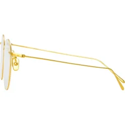 Linda Farrow - Foster A Oval Optical Glasses in Yellow Gold - LF34AC1OPT - Linda Farrow Eyewear - Avvenice