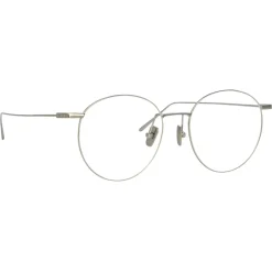 Linda Farrow - Foster A Oval Optical Glasses in White Gold - LF34AC2OPT - Linda Farrow Eyewear - Avvenice