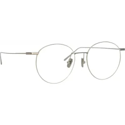 Linda Farrow - Foster Oval Optical Glasses in White Gold - LF34C2OPT - Linda Farrow Eyewear - Avvenice