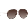 Linda Farrow - Francisco Aviator Sunglasses in Light Gold - LFL1410C3SUN - Linda Farrow Eyewear - Avvenice