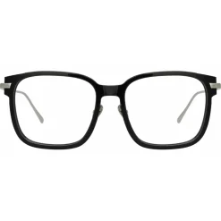 Linda Farrow - Franklin Rectangular Optical Glasses in Black White Gold - LFL1185C2OPT - Linda Farrow Eyewear - Avvenice