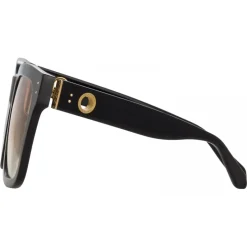 Linda Farrow - Freya D-Frame Sunglasses in Camel Black - LFL1175C7SUN - Linda Farrow Eyewear - Avvenice